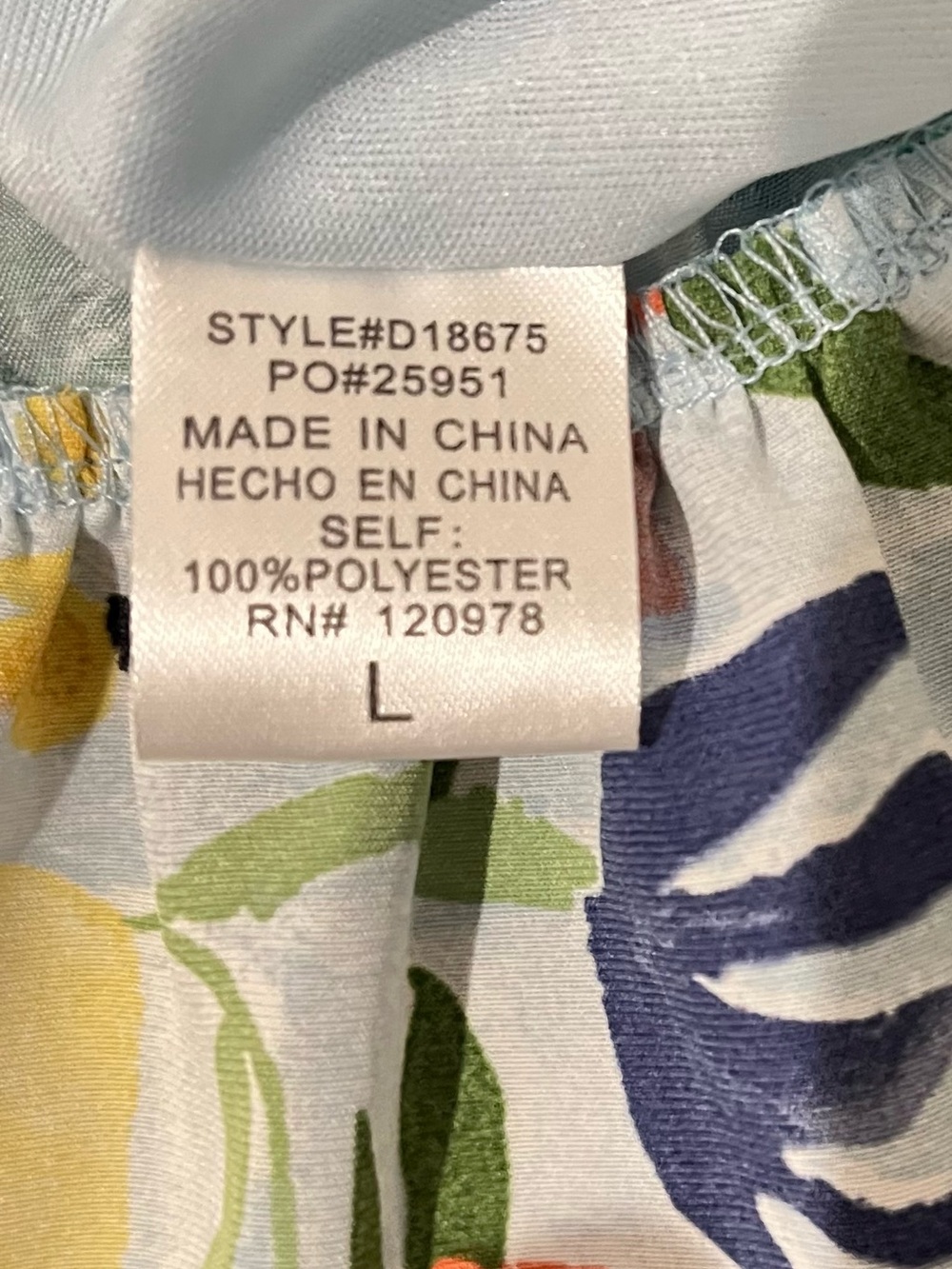 entro Multicolor Floral Tiered V-Neck Dress — Orange, Teal, Navy, Green - Picture 5 of 5
